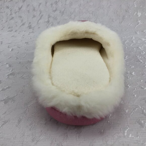 Cozy Memory Foam Fleece-Lined Faux Suede Pink Slippers Size Small (5-6) NWT - Picture 5 of 10